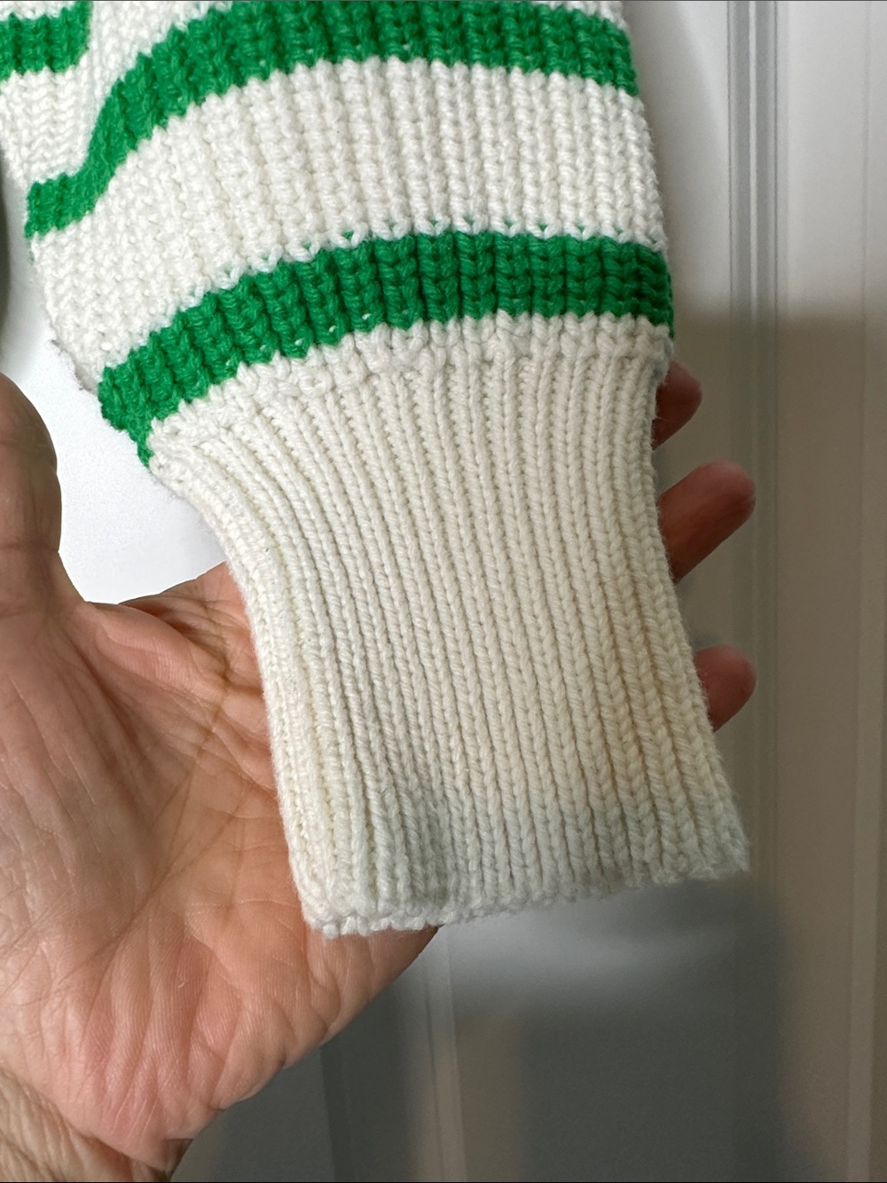 Sezane Kyam Jumper Ecru / Vert size M - Picture 7 of 9